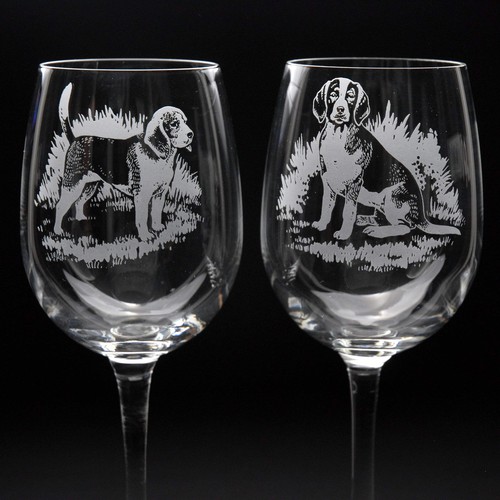 Beagle dog crystal - crystal, glass