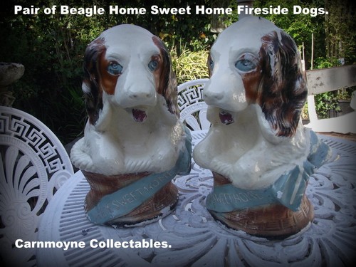 Pair vintage beagle - pair,