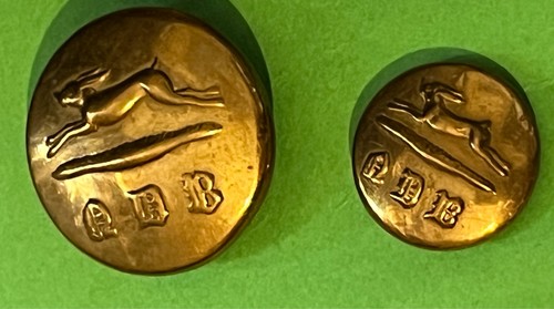 Vintage pair hunt buttons - pair, of