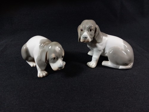 Porcelain dogs pair - porcelain,