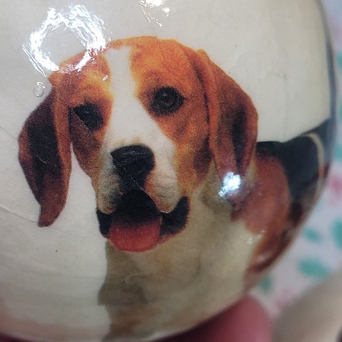 Vtg beagle dog christmas pet - beagle,